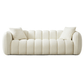 Marissa Channel Tufted Sofa, Cream Boucle 89" - Revel Sofa 