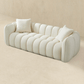 Marissa Channel Tufted Sofa, Cream Boucle 89" - Revel Sofa 