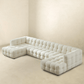 Morrison Tufted Boucle Dual Chaise U Shape Sectional Sofa, Cream 154" - Revel Sofa 