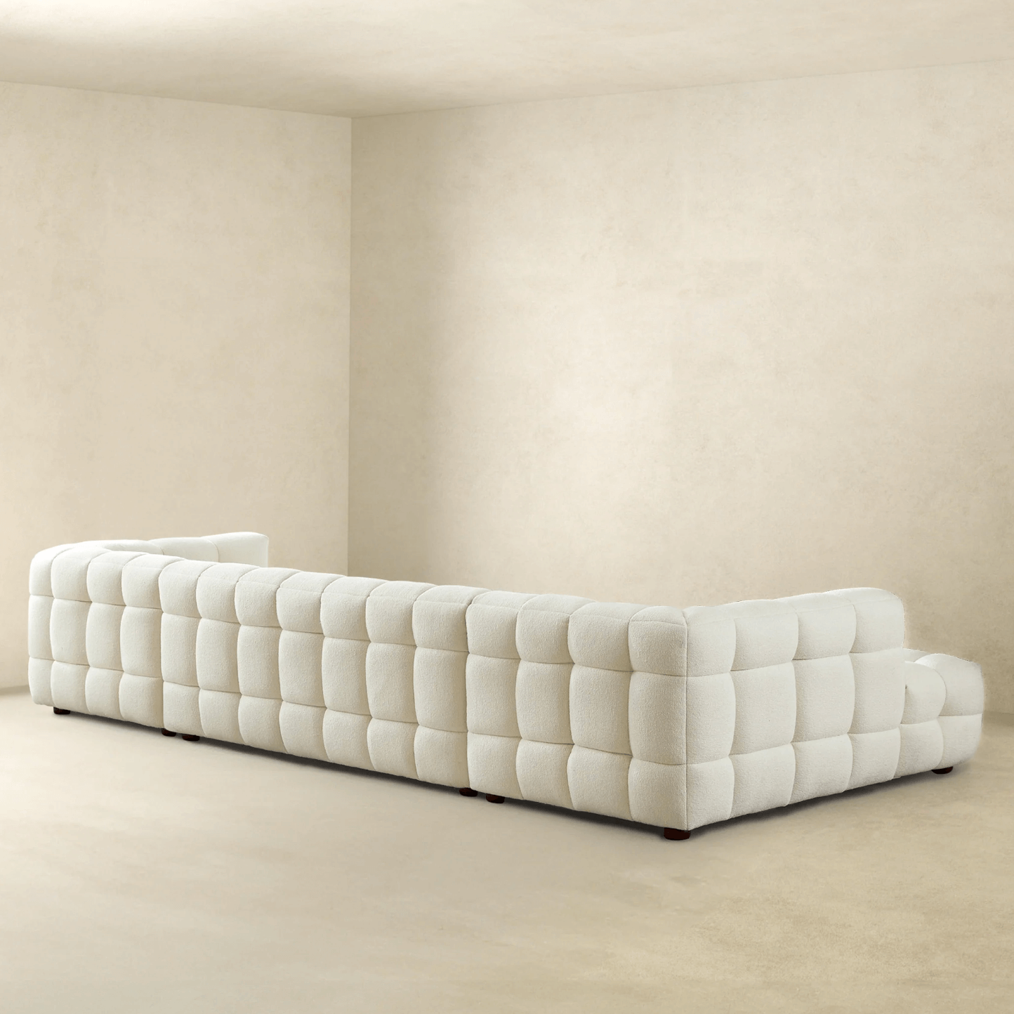 Morrison Tufted Boucle Dual Chaise U Shape Sectional Sofa, Cream 154" - Revel Sofa 