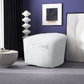 Mira Velvet Channel Tufted Swivel Lounge Chair in White or Gray - Revel Sofa 