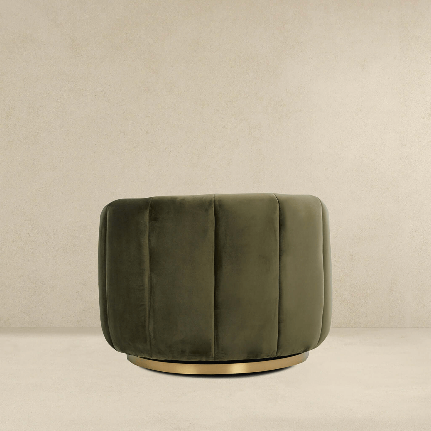 Cosey Green Velvet Channel Tufted Swivel Accent Chair - Revel Sofa 