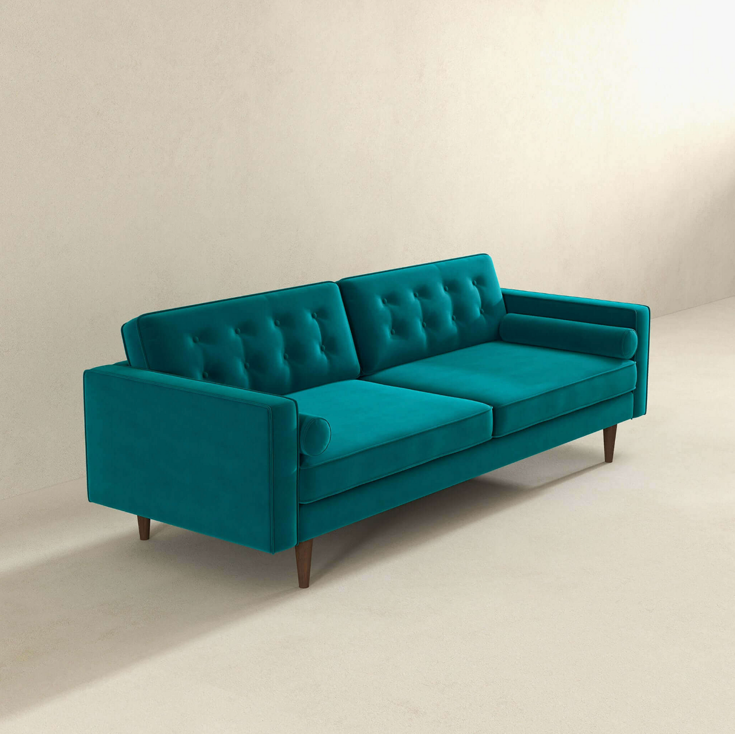 Casey MCM Tufted Velvet Sofa 84" (6 Colors)