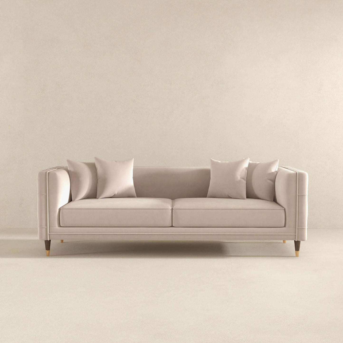 Edward MCM Elegant Tufted Velvet Sofa 90"