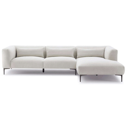 Laley L-Shaped RF Chaise Sectional Sofa 122" (3 Colors)