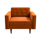 Casey MCM Style Velvet Tufted Lounge Chair
