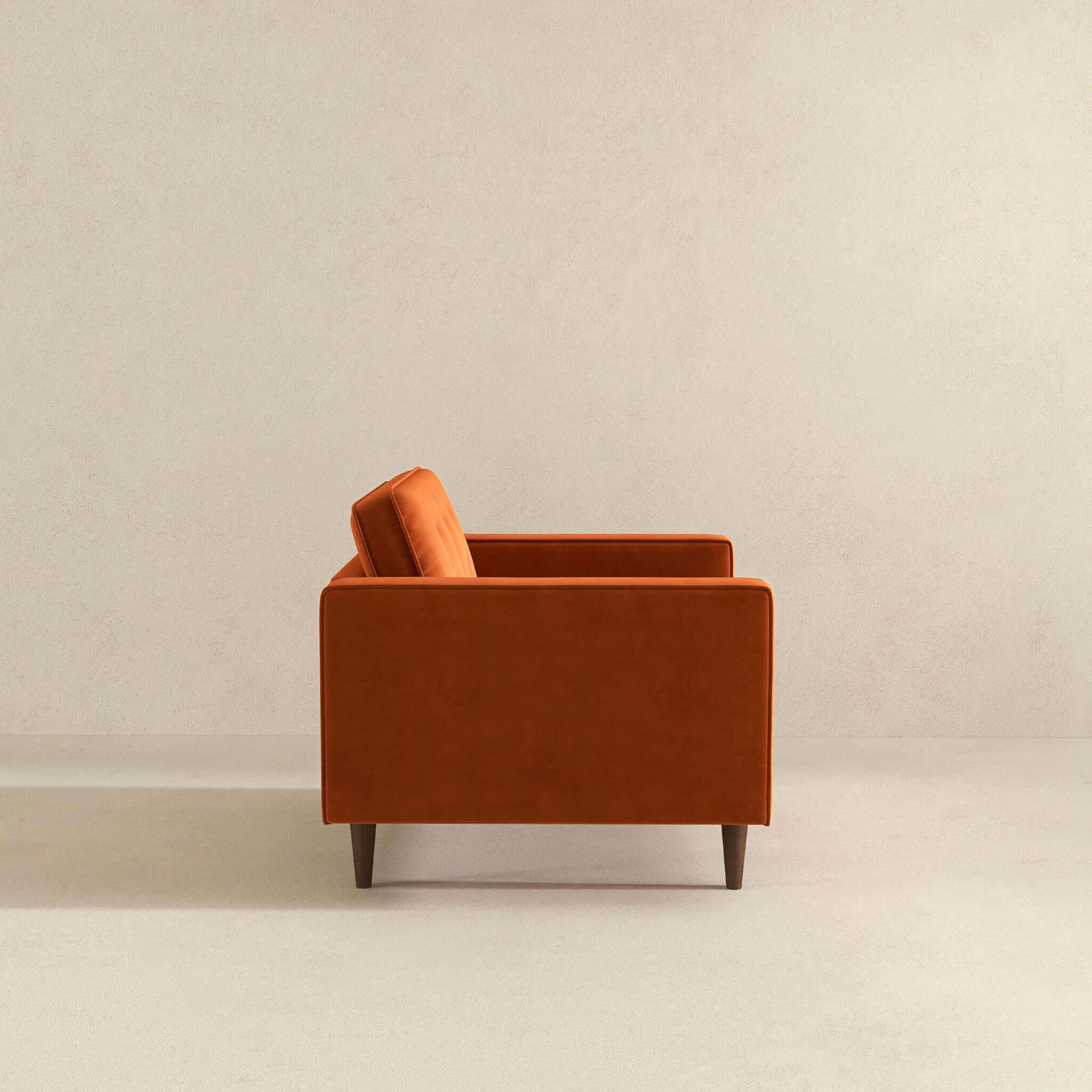 Sillón de terciopelo moderno de mediados de siglo 'Casey' (variedad de colores) 