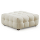 Morrison Square Tufted Ottoman, Cream Boucle 27"