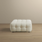 Morrison Square Tufted Ottoman, Cream Boucle 27"