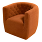 Delaney MCM Tufted Accent Barrel Swivel Chair