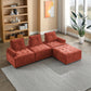 Modular Sectional Sofa Wrapped in Soft Chenille Fabric 99” - Revel Sofa 