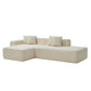 Contemporary Low Profile Sectional Chaise Foam Sofa 105" (3 Colors)