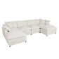 Modern Plush U-Shape Modular 2 Ottoman Sectional Sofa 134" (2 Colors)