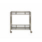 Kristensen Serving Cart w/ Mirrored Shelving