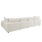 Modern Plush U-Shape Modular 2 Ottoman Sectional Sofa 134" (2 Colors)