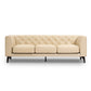 MCM Tufted Leather 3 Seat Sofa 92" (3 Colors)