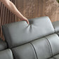 Modern Leather Chaise Sectional Sofa w/ Adjustable Foot & Headrest 113" (2 Colors)