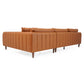 Cairo Cognac PU Leather Chaise Sofa Sectional 117"