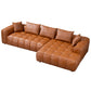 Clark Tufted PU Leather RF Chaise Sofa Sectional 120"