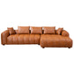 Clark Tufted PU Leather RF Chaise Sofa Sectional 120"