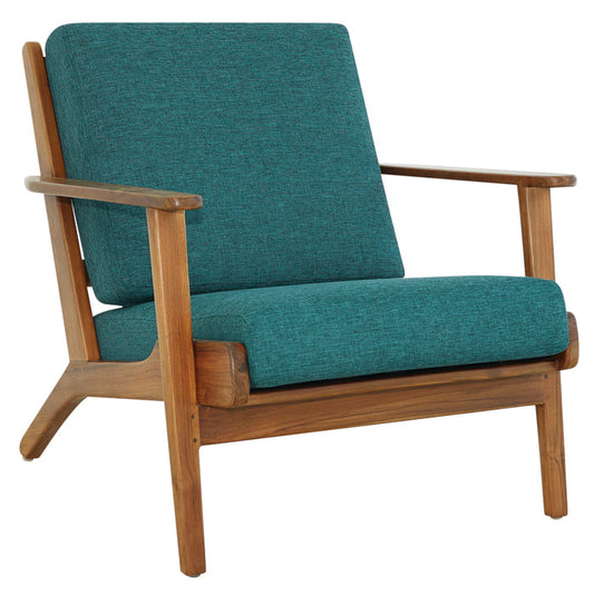 Connor Solid Wood Linen Lounge Chair (4 Colors)