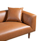 Elwood MCM Cognac Brown PU Leather Sofa 86"