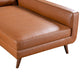 Garland MCM Faux Leather L Shaped Chaise Sofa Sectional 111"