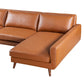 Garland MCM Faux Leather L Shaped Chaise Sofa Sectional 111"