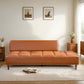 Karsten PU Cognac Leather Daybed Sofa 78"