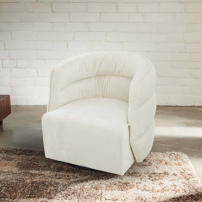 Walden Tufted Velvet Upholstered Swivel Chair (3 Colors)