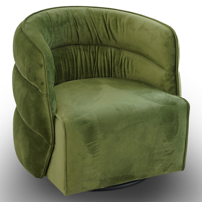 Walden Tufted Velvet Upholstered Swivel Chair (3 Colors)