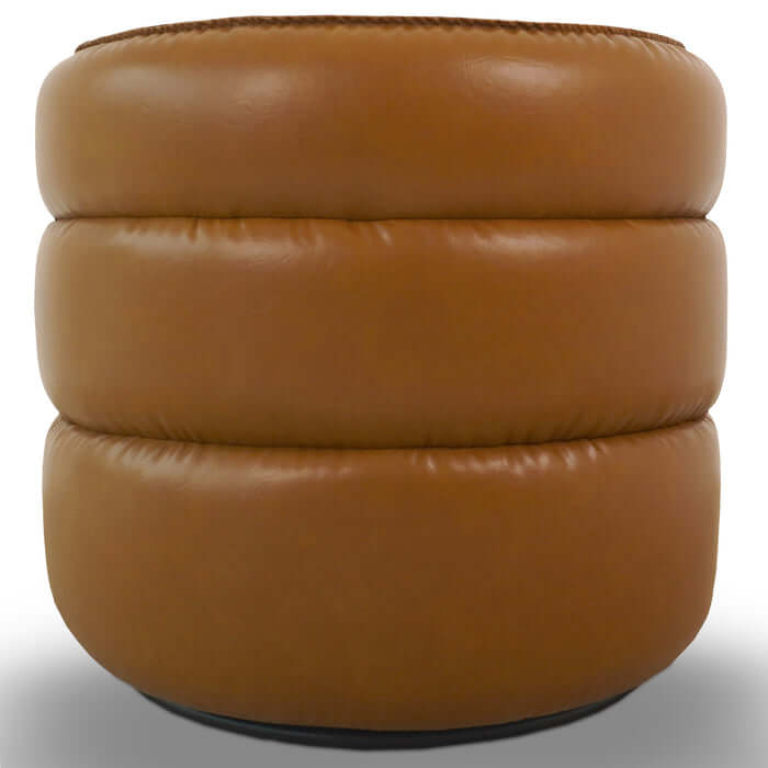 Walden Tufted Faux Leather Upholstered Swivel Chair