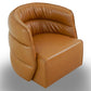 Walden Tufted Faux Leather Upholstered Swivel Chair