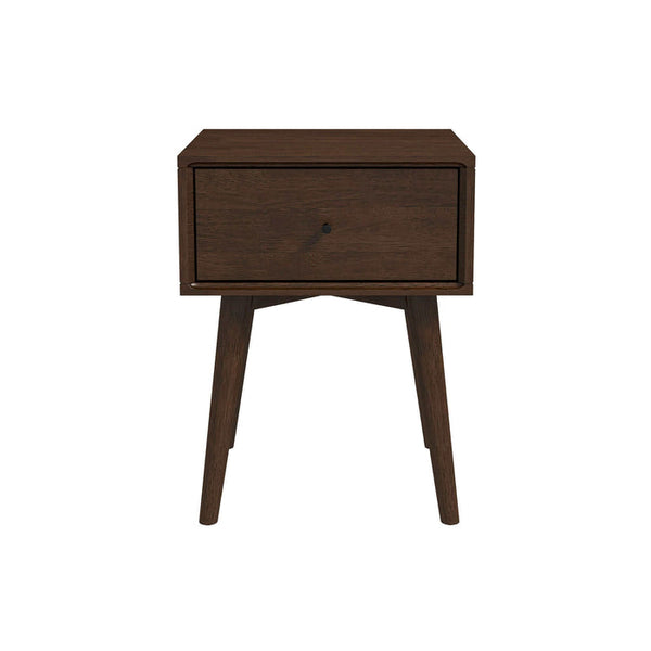 Avery MCM Solid Wood Nightstand with Drawer