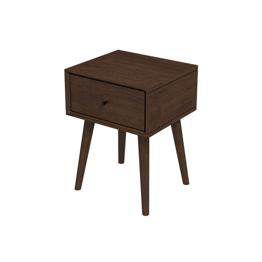 Avery MCM Solid Wood Nightstand with Drawer