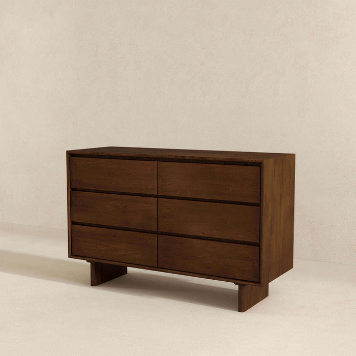 Dubrovnik MCM Solid Wood Walnut 6 Drawer Dresser (47")