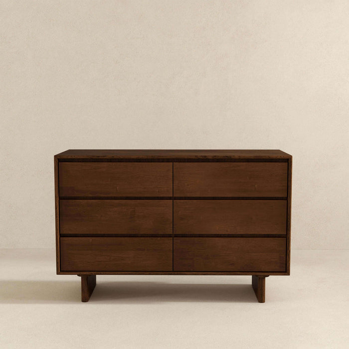 Dubrovnik MCM Solid Wood Walnut 6 Drawer Dresser (47")