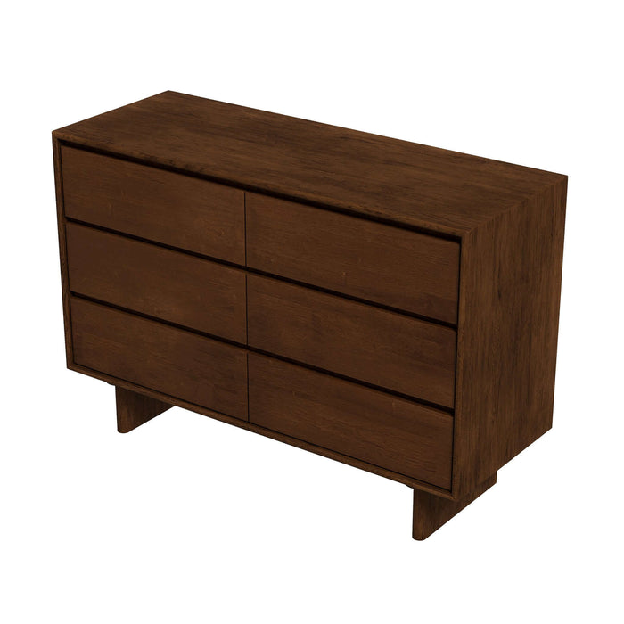 Dubrovnik MCM Solid Wood Walnut 6 Drawer Dresser (47")