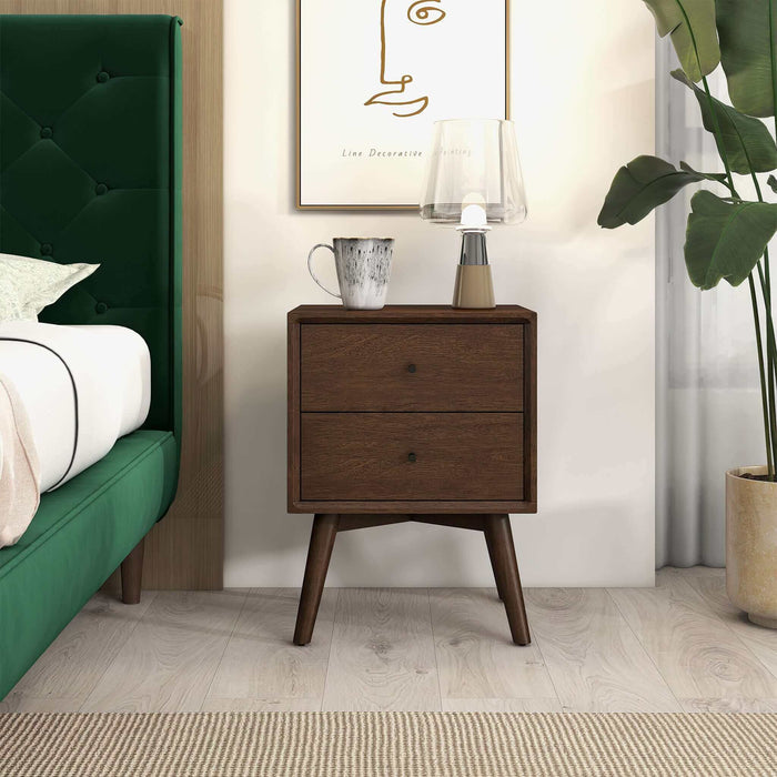 Caroline MCM Style Solid Wood Nightstand