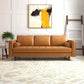 Catherine MCM Styled Tufted Leather Sofa Couch (84")