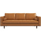 Catherine MCM Styled Tufted Leather Sofa Couch (84")