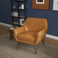 Panom MCM Tan Genuine Leather Lounge Chair