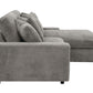 Tavia Corduroy Sectional RF Chaise Sofa, Gray 84" - Revel Sofa 