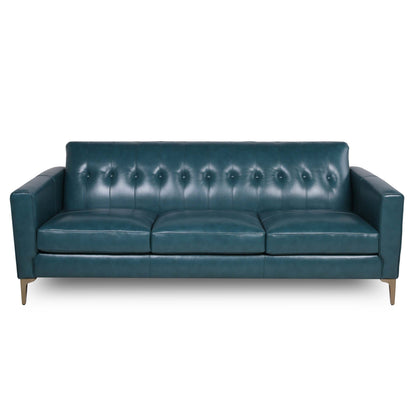 Liberty MCM Tufted Back Leather Sofa 86" (3 Colors)