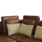 Modular Corner Sectional Sofa with Movable Ottoman in Brown or Black (113")