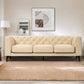 MCM Tufted Leather 3 Seat Sofa 92" (3 Colors)