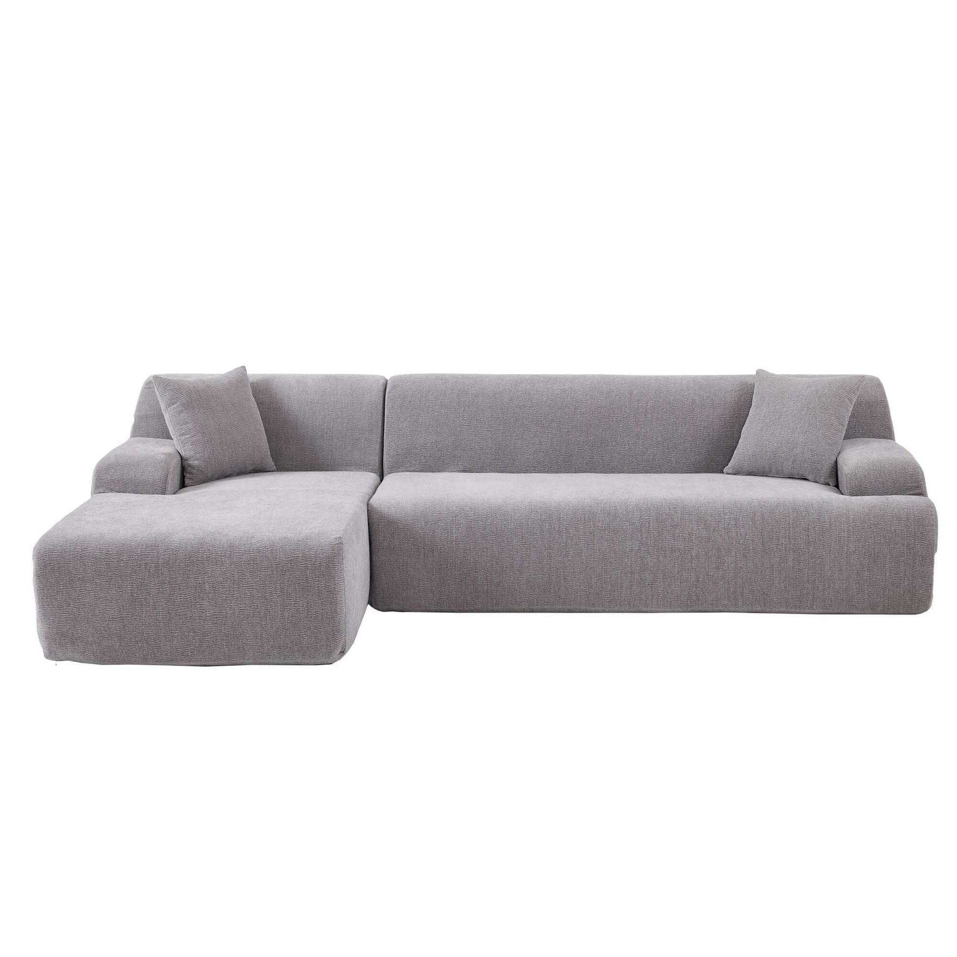 Modern Full Foam L-Shape Modular Chaise Sectional Sofa 109" - Revel Sofa 