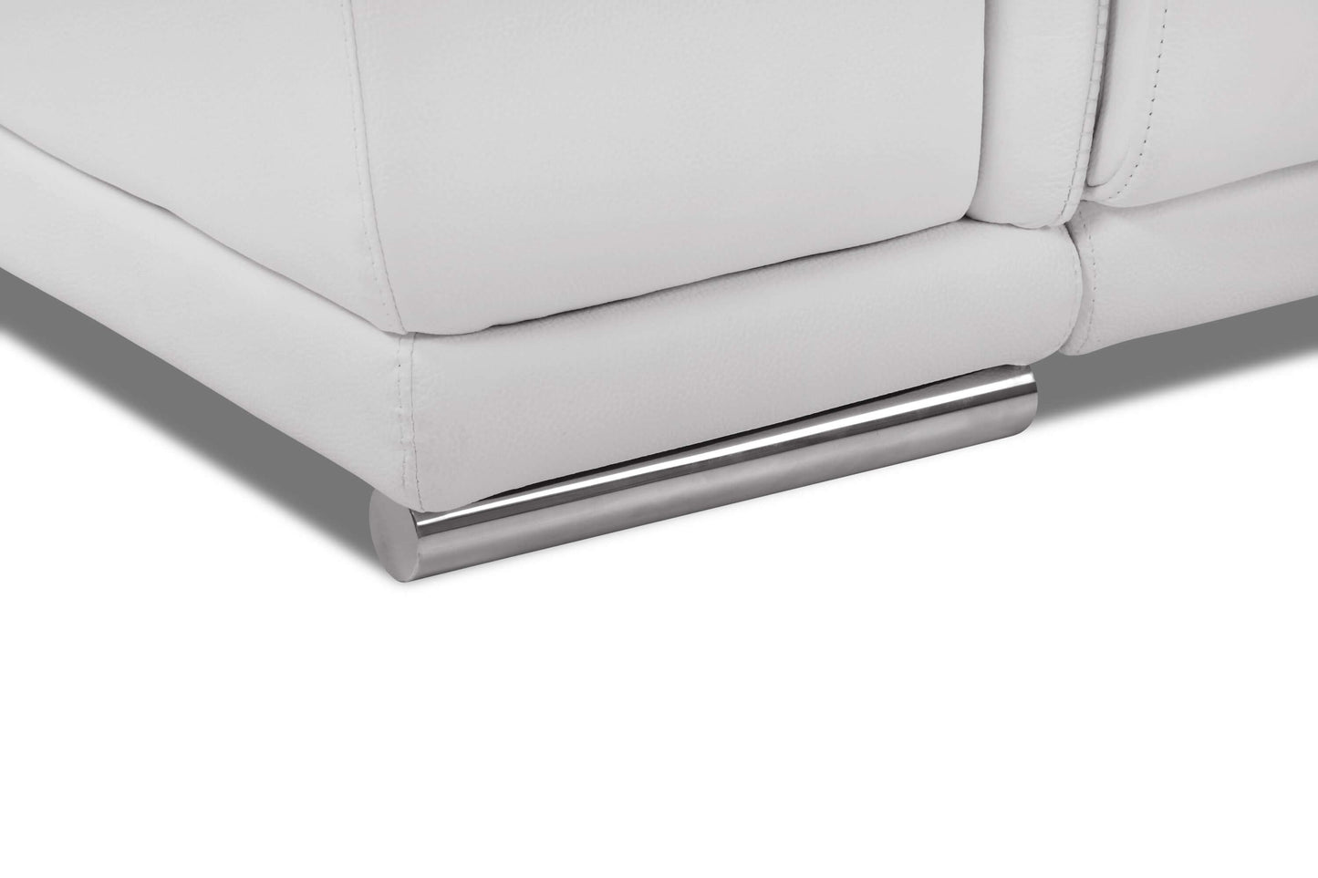 Genuine Leather Power Reclining Sofa, White 87” - Revel Sofa 