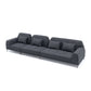 Modern Tufted Customizable Modular Sectional Sofa in Gray 147" - Revel Sofa 