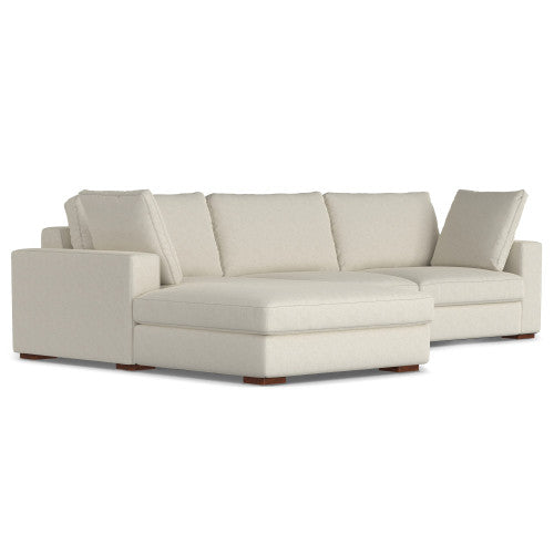 Charlie Modern Deep Seat Sectional Chaise Sofa 122" (2 Colors)